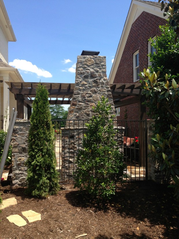 Back of Peyton fireplace